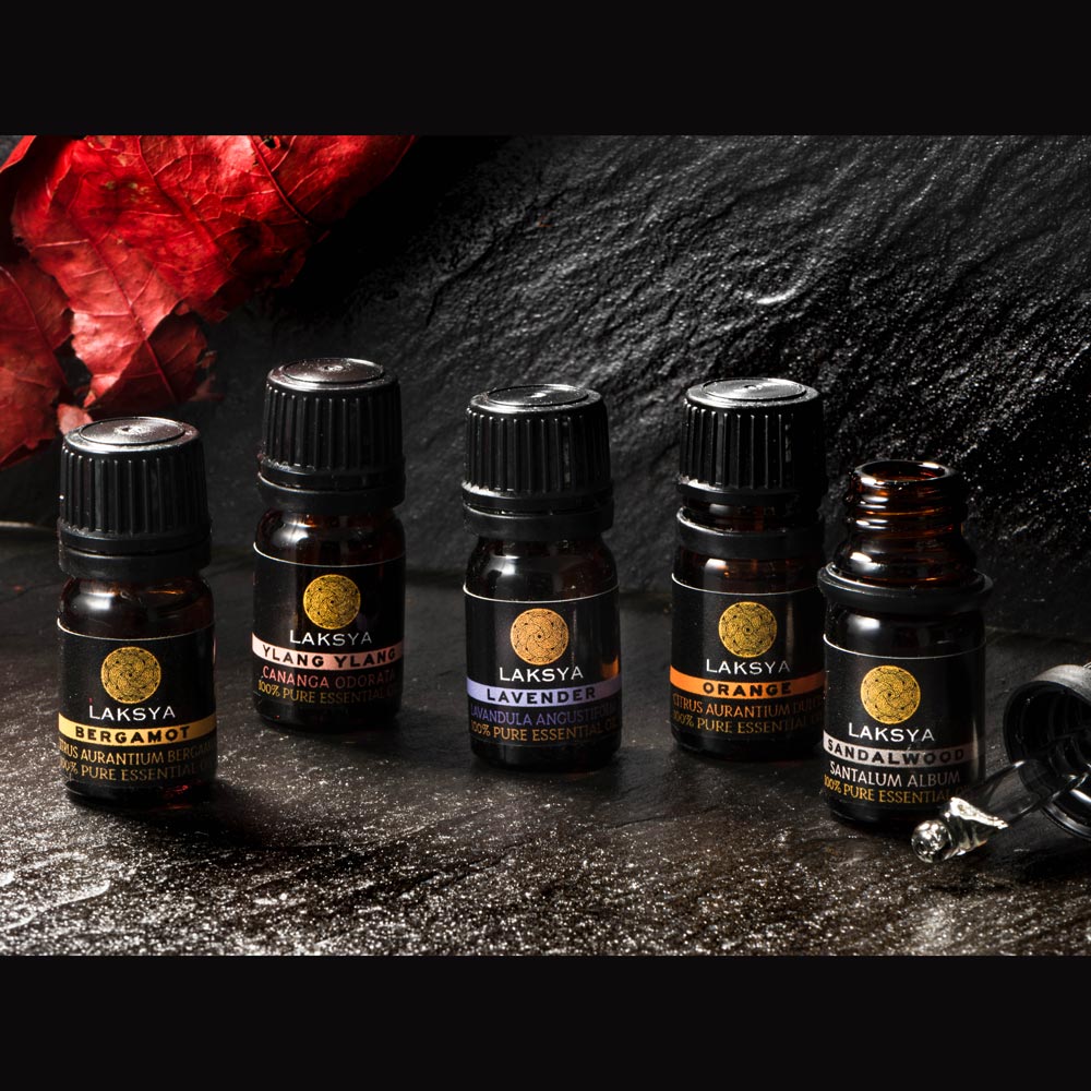 Luxury Set of 5 Pure Essential Oils - The Aromatherapy Experience